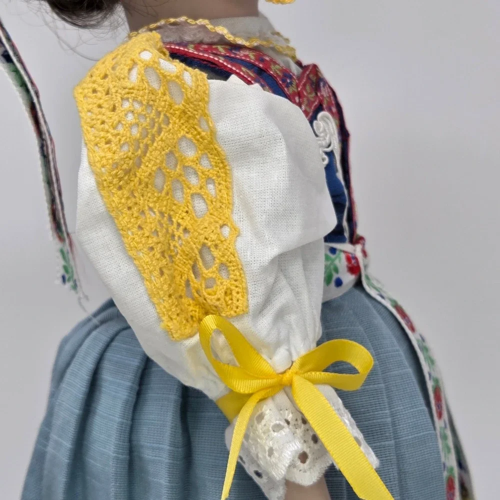 Vintage Piestany Folk Costume Doll Slovakia Handmade Collectible‎ Porcelain 16